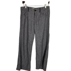 Pilcro and the Letterpress Linen Blend Wide Leg Pants Gray Sz 8P Office Classic